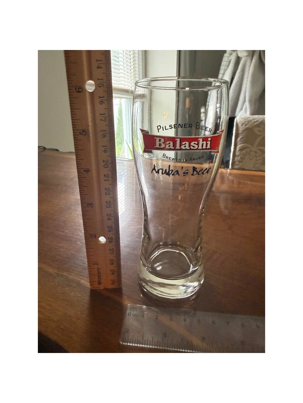 Balashi Pilsener Beer Glass Aruba's Beer Tall Pilsner Souvenir Glassware